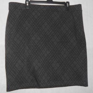 LOFT Gray Plaid Skirt NWT Womens XL
